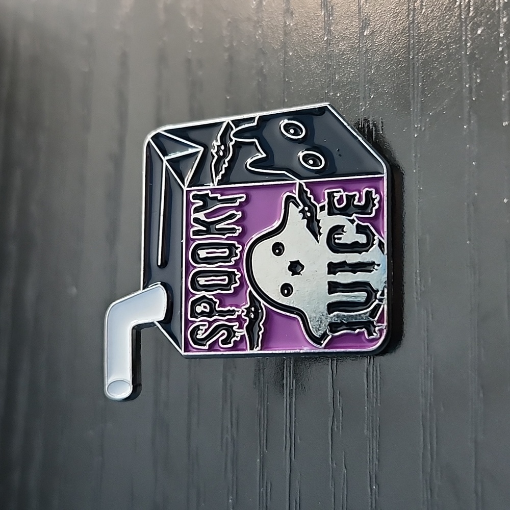 Spooky Juice Box Enamel Pin